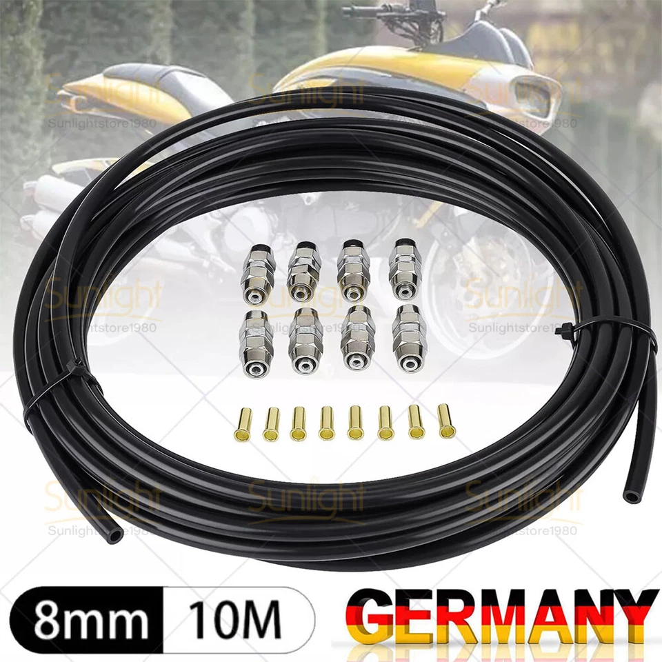 10 meter Kraftstoffleitung 8 mm Stahl Polyamidrohr Benzinleitung Reparaturset DE - Bild 1 von 4