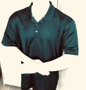 PGA Tour Airflux - Men's XXL Golf Polo Shirt Dark Green - Picture 1 of 13
