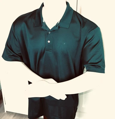 PGA Tour Airflux - Men's XXL Golf Polo Shirt Dark Green - Image 1 of 4