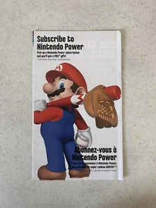 Mario Superstar Baseball GameCube Insert NO GAME Nintendo Power Subscription - Picture 1 of 2