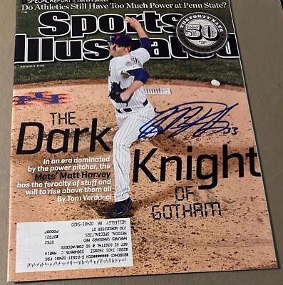 REVISTA DEPORTIVA ILUSTRADA FIRMADA POR MATT HARVEY 20/05/2013 METS de Nueva York autografiada Foto 1 de 2