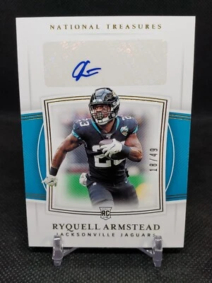 2019 Panini National Treasures Signatures #/49 Ryquell Armstead Rookie Auto RC - Image 1 of 2