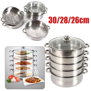 Mantowarka Induktion Dampfgarer Dampfkocher 5-Lagiger Edelstahl Schongarer DE - Bild 1 von 55