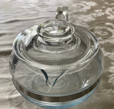 Vintage Pyrex Flameware 8446B 6-Cup Glass Coffee Tea Pot With Lid - Image 1 of 4