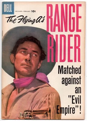 The Flying A's Range Rider #20 High Grade Jock Mahoney 1958 Dell Western TV Foto 1 de 4