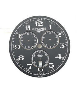 Cronógrafo olímpico Longines genuino de colección 37 mm esfera negra ref. L2.649.4 - Imagen 1 de 3
