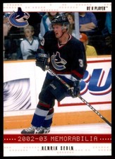 2002-03 Be a Player Memorabilia Ruby Henrik Sedin 098/200 Vancouver Canucks #173