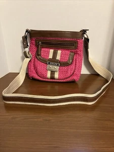CHAPS Crochet Leather Crossbody Purse - Picture 1 of 15