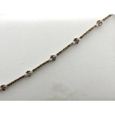 Brazalete para mujer Le Vian de oro blanco de 14 quilates de 2,95 quilates con diamantes de chocolate G-H SI1 Foto 1 de 4