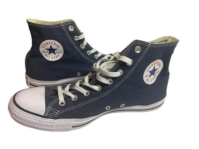 Tenis CONVERSE ALL STAR Azul Marino Hi Top Unisex M 12/W 14 Chuck Taylor Usados en Excelente Condición Foto 1 de 4