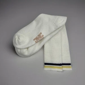 VTG Socks NOS 1980s 10-13 Crew Sweat Proof Striped Orlon Acrylic USA Sports - Picture 1 of 9