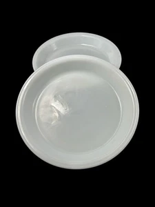 PYREX 9" White Milk Glass Pie Pan #209 Baking Dish Round Plate Lot of 2 Vintage - Picture 1 of 7