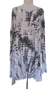 Bryn Walker Top Womens 2X Oversized Long Sleeve Rayon Blend Stretch Lagenlook - Picture 1 of 6