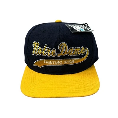 DS VTG 90s NCAA NOTRE DAME FIGHTING IRISH STARTER WOOL SNAPBACK HAT SCRIPT LOGO - Image 1 of 4