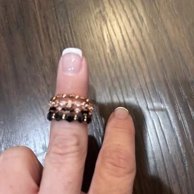 BP 2025 The Delicate Stack Ring Size 7 Said What Was Said Rose Gold Plating - Image 1 of 4