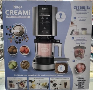 NEW!! Ninja CREAMi 7-in-1 Ice Cream Maker, White (NC301) - Picture 1 of 5