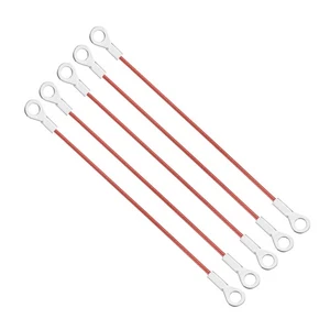 Cable de cordón de 5 mm x 30 cm, 5 piezas ojales de acero inoxidable cable de alambre terminado rojo - Imagen 1 de 7