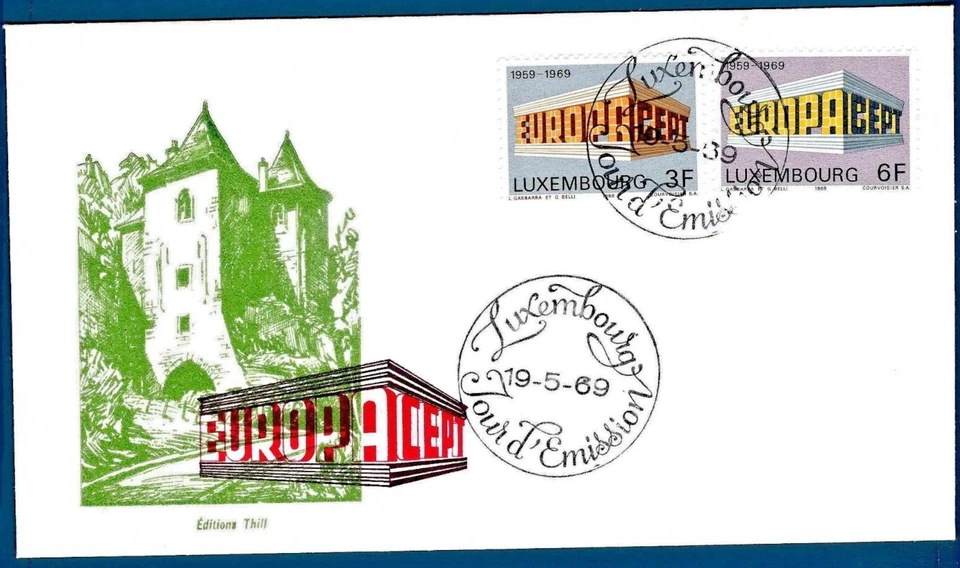Lussemburgo 1969 Europa Cept Busta Primo Giorno Emissione FDC (C.5) - Imagen 1 de 1