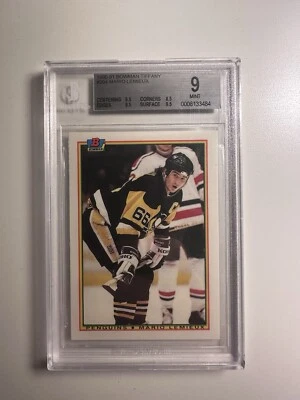 Bowman Tiffany Mario Lemieux 1990 #204 BGS 9 ¡Como nuevo! Penguins HOF! Foto 1 de 3