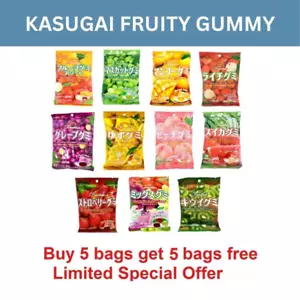 Kasugai Japan Fruity jelly Gummy Candy, 15 flavors available,buy 5 get 5 free - Picture 1 of 23