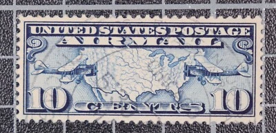 Scott C7 10 Cents Plane & Map Used PSE Cert Grde 90 SCV $25.00 - Image 1 of 3