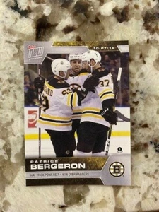 2019-20 TOPPS NOW NHL STICKER WEEK 4 BOSTON BRUINS PATRICE BERGERON #33 HAT TRIC - Picture 1 of 1