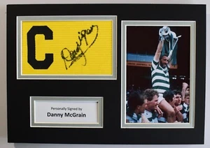 Danny McGrain Signed Captains Armband A4 photo display Celtic Football COA - Picture 1 of 6