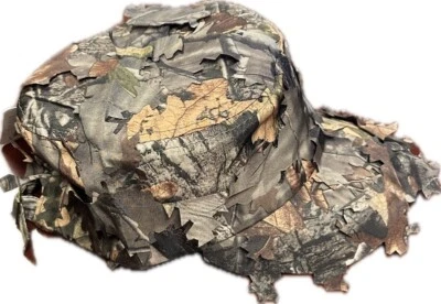 Lucky 7 Leafy Camo Cap Army Style Visor Bow Hunting Hat / Adjustable - Image 1 of 4
