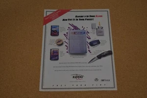 1995 Zippo Lighter Print Ad Jeff Gordon Nascar MotorSports Racing in your blood - Picture 1 of 1