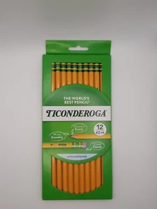 Ticonderoga Wood-Cased Pencils, NON-Sharpened, 2 12 Count (Pack of 2) Yellow  #2 - Picture 1 of 3