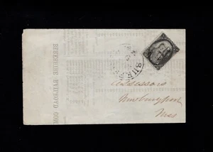 RAILROAD 2C BLACK JACK Sheffield MA Berkshire Railroad Stockholder 1864 Cover 2W - Picture 1 of 3