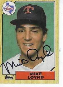 MIKE LOYND FIRMATO 1987 TOPPS #126 - TEXAS RANGERS - Foto 1 di 1