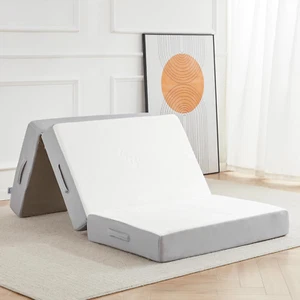 Folding Mattress, 6 Inch Memory Foam Tri-Fold Mattress with Breathable & Washabl - Picture 1 of 7