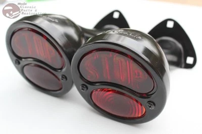 Model A Hot Rat Rod Taillight Lamp Bracket Set Rear Brake Stop Custom Car Truck - Image 1 of 4