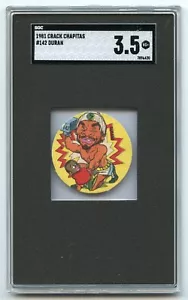 ROBERTO DURAN Rare 1981 Crack Chapitas Argentina Candy Boxing Disc Card SGC 3.5 - Picture 1 of 1