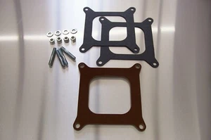 Kit elevador de calor espaciador aislador de carbohidratos fenólicos de 4 barriles para Holley 4150 4160 1/4 - Imagen 1 de 7