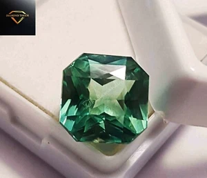 10.85 Ct Natural Light Green Sapphire - Square Shape Loose Gemstone for Ring - Picture 1 of 7