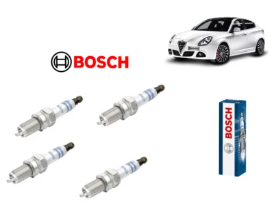 KIT 4 CANDELE ORIGINALI BOSCH ALFA ROMEO GIULIETTA 1.4 T-JET 55249868 IKR9J8 - Imagen 1 de 4