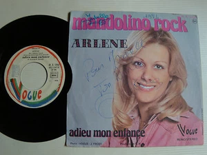 ARLENE: Mandolino rock / Adieu mon enfance 7" DEDICACE VOGUE 45 X 12047 G YARED - Picture 1 of 2