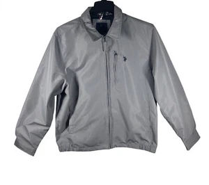 U.S. Polo Assn. Golf Jacket Men's Size XL Gray Zip-Up Pockets Lining Lightweight - Picture 1 of 11