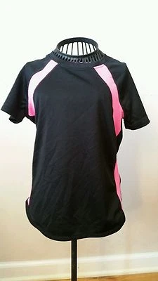 Camisa atlética negra/rosa Danskin Now para niñas talla S (6-6x) Foto 1 de 4