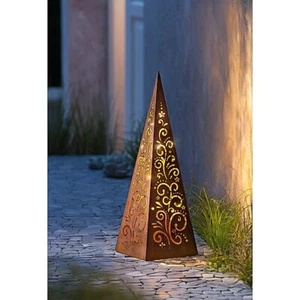 LED-Gartenpyramide Caprice wunderschöner Lichtakzent durch Rankenmuster 49cm - Bild 1 von 4