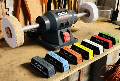 OZITO Metal Polishing Buffing Machine - Bench Buffer Polisher Steel Alloy Aluminium