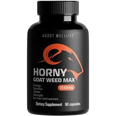Horny Goat Weed, Energy, stamina performance for men women 90 caps 1560mg - Image 1 of 4