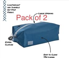 (PACK 2) BUILT Toiletry Bag, Travel Organizer w Waterproof TPU Liner, Poseidon