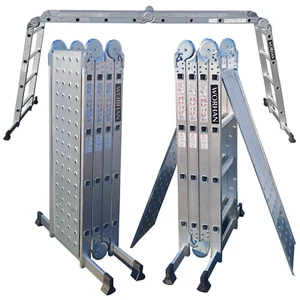WORHAN® Escalera Multiuso Multifuncional Plegable Tijera Aluminio Gran Selección - Imagen 1 de 54