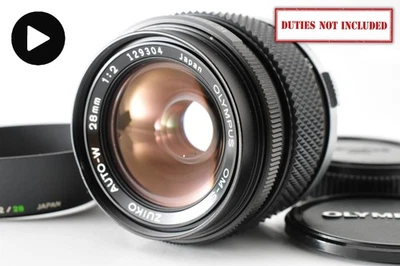 [Casi COMO NUEVO con Capucha] Olympus OM-System Zuiko MC Auto-W 28 mm f/2 Lente JAPÓN #732 Foto 1 de 4