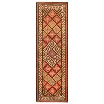 Kelim 303x82 cm Handgewebter Perserteppich Kilim Wolle Carpet Orient Mehrfarbig - Bild 1 von 4