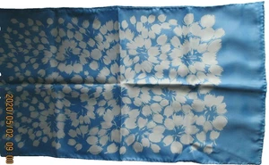 Vintage Robison/Golluber 43" x 12" Blue White Scarf Japan - Picture 1 of 4