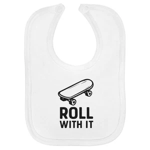 "Roll With It Deskorolka" Miękka bawełna Śliniak dla niemowląt (BI00066112) - Zdjęcie 1 z 3